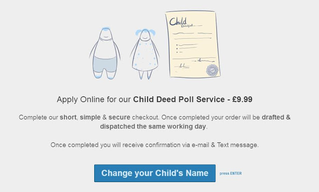 Changing your child's name with child deed poll