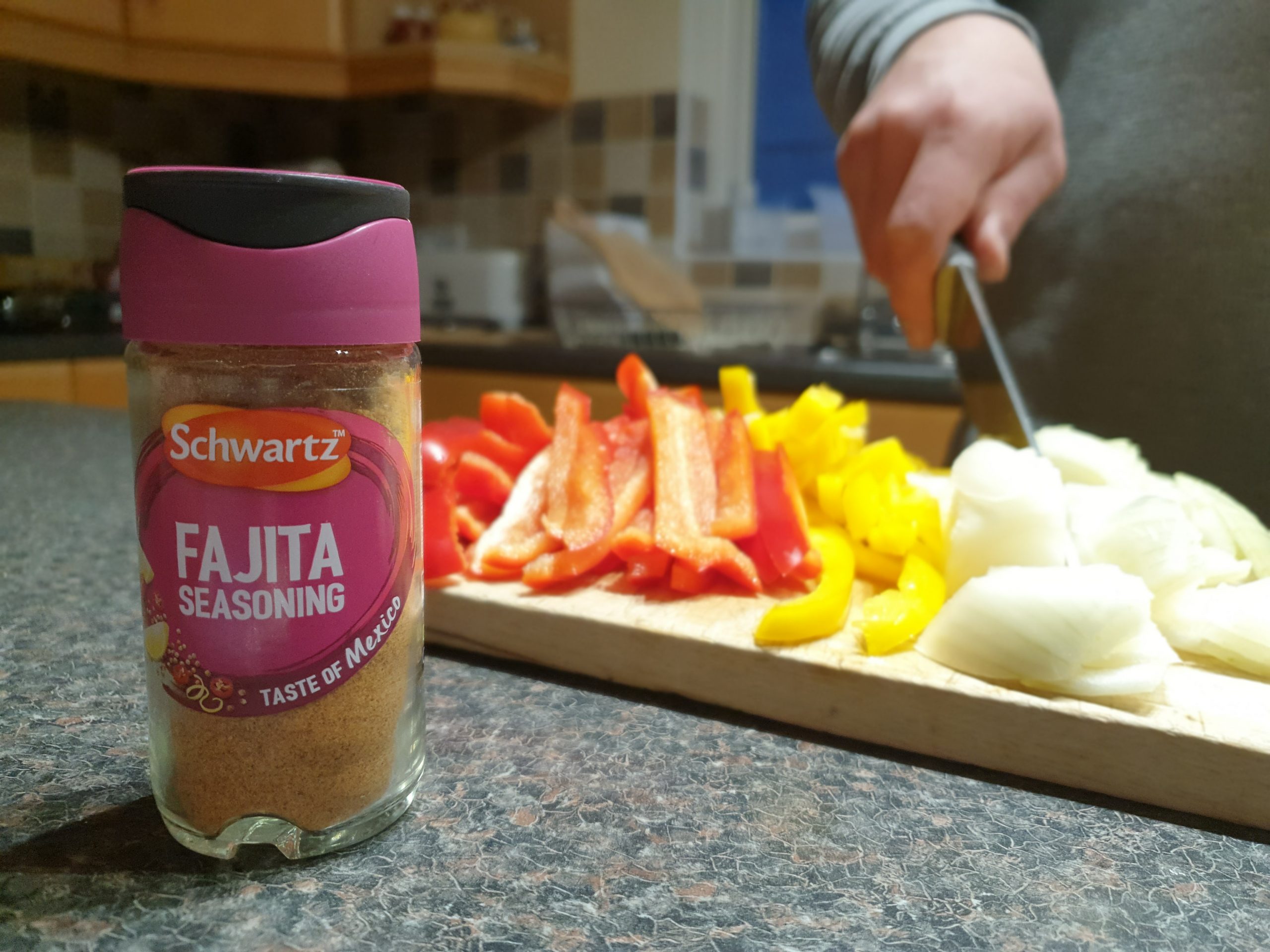 making fajitas