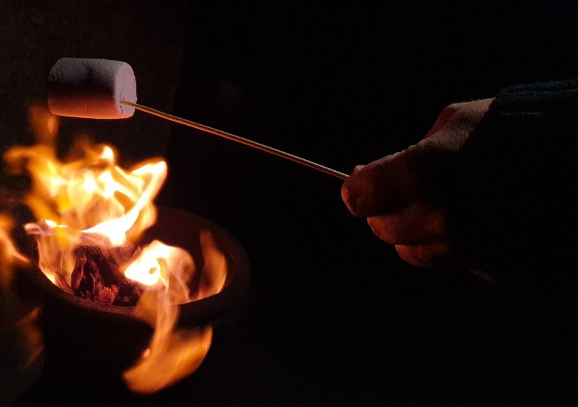 toasting marshmallows