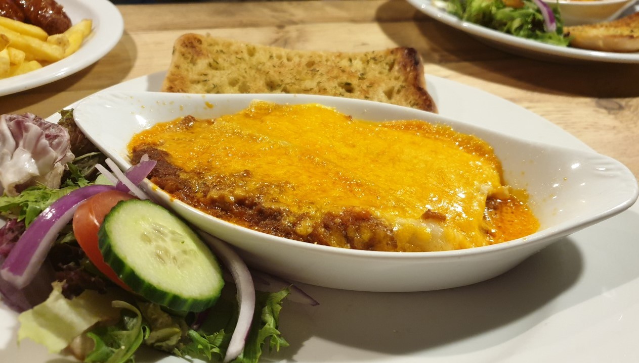 eating out lasagne