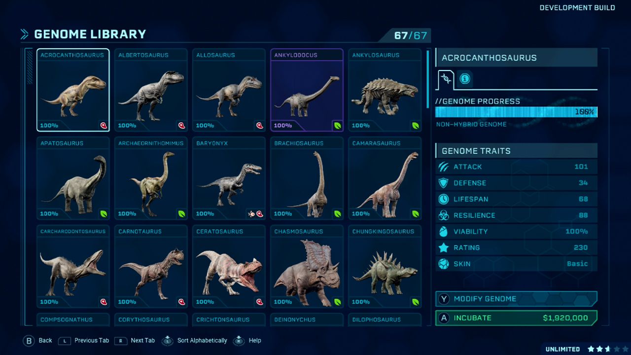 Jurassic World dinosaurs