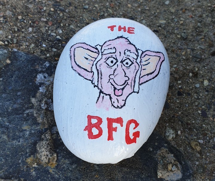 BFG painted rock