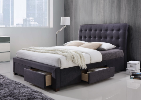 bed with creative storage solutions