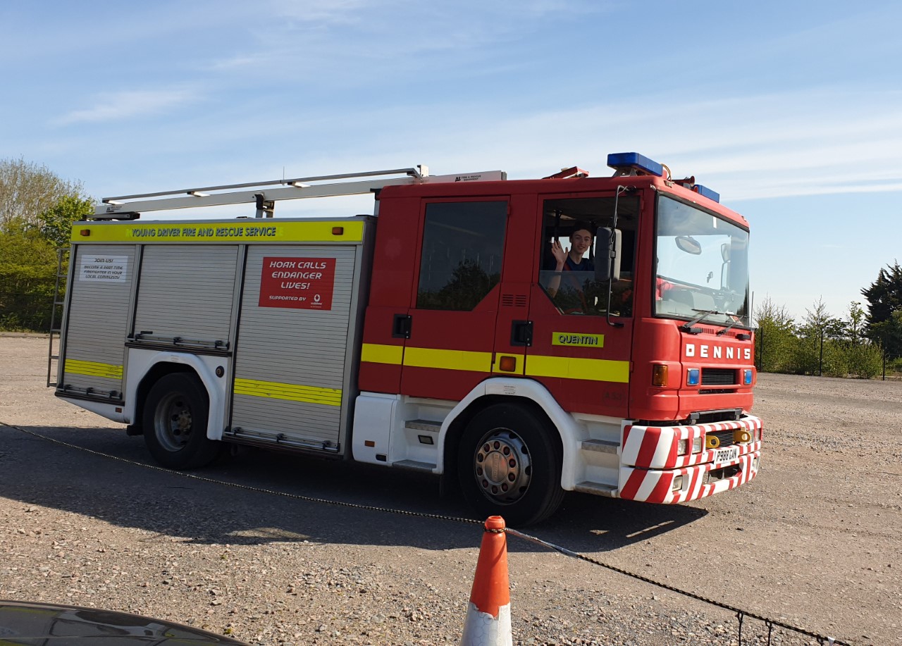 driving a fire truck