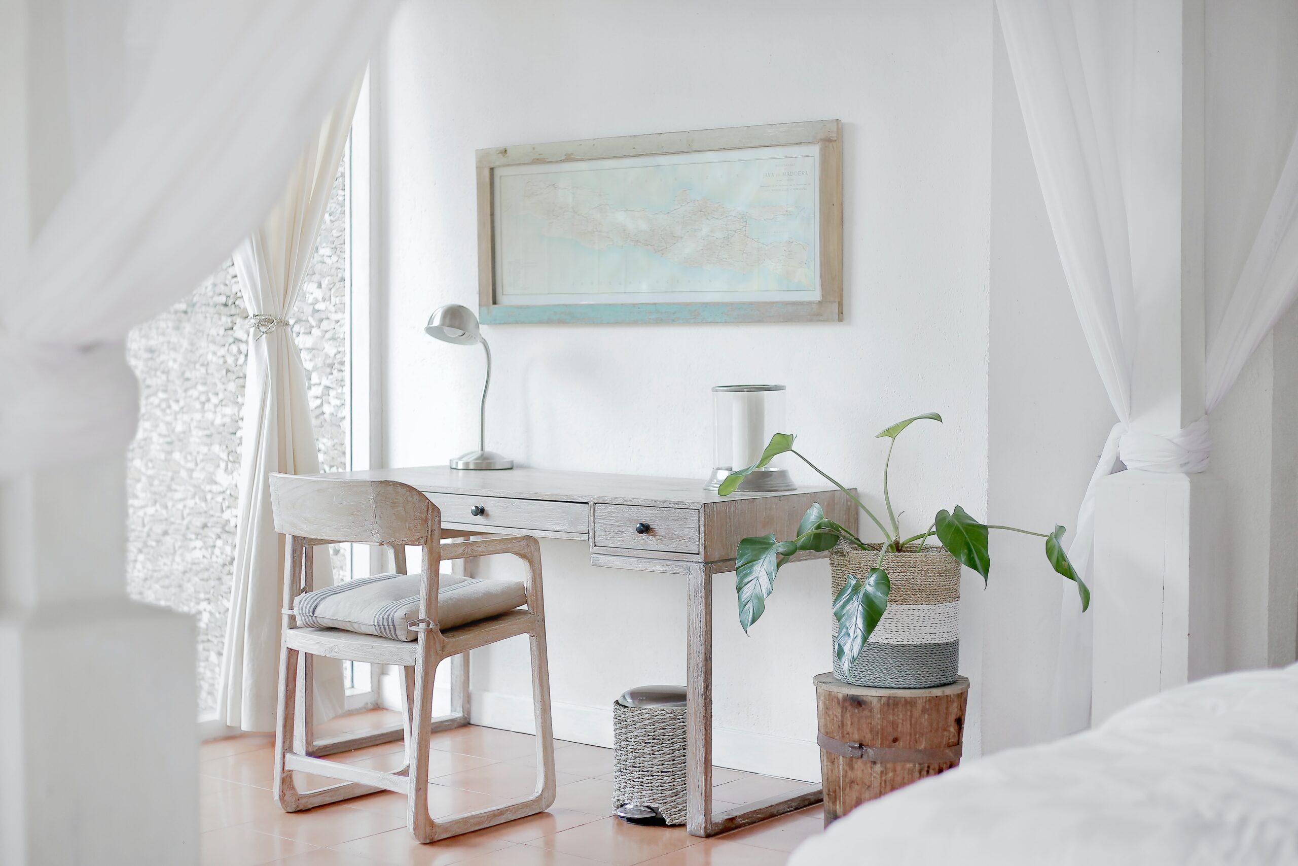 narrow desk