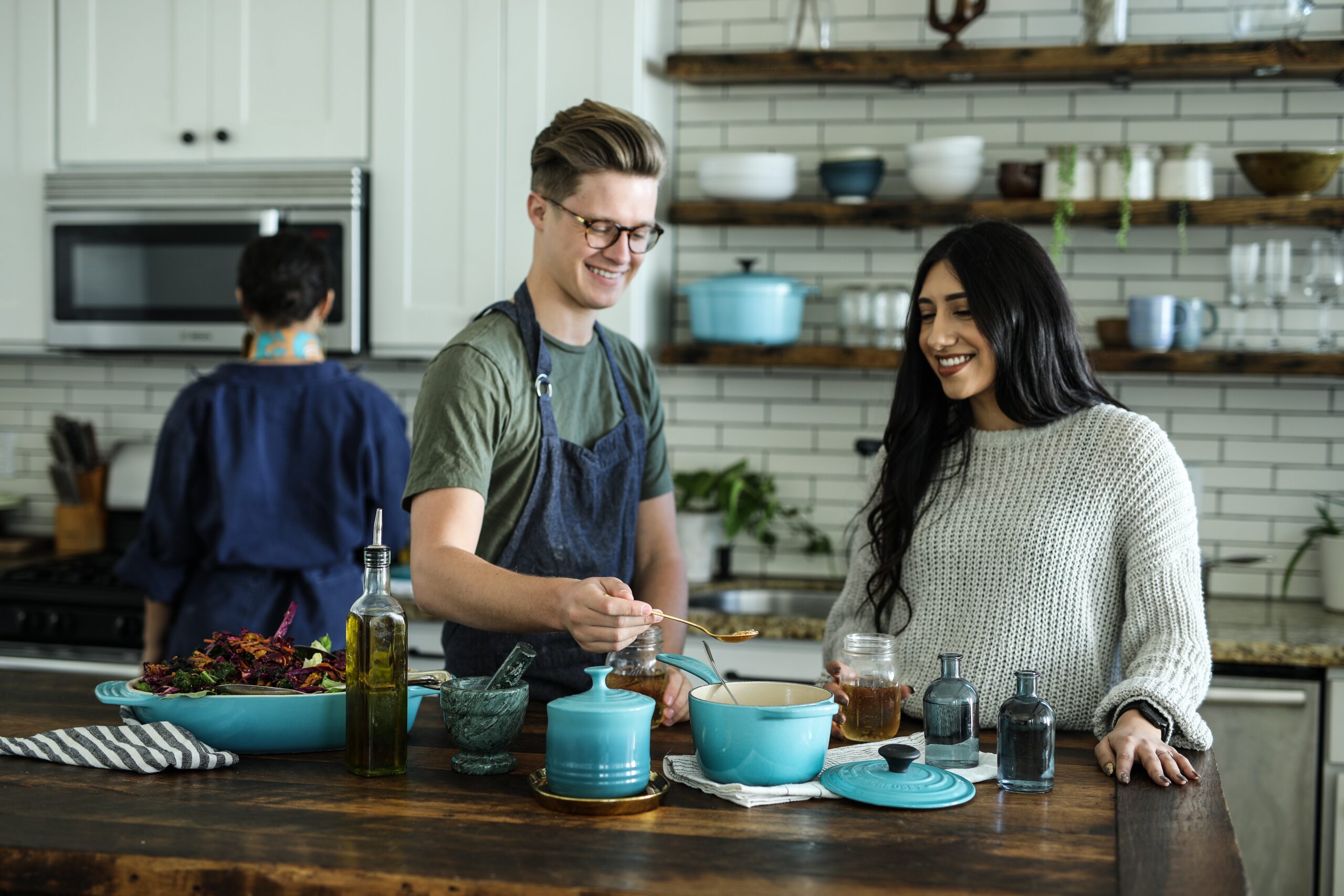 cooking together
