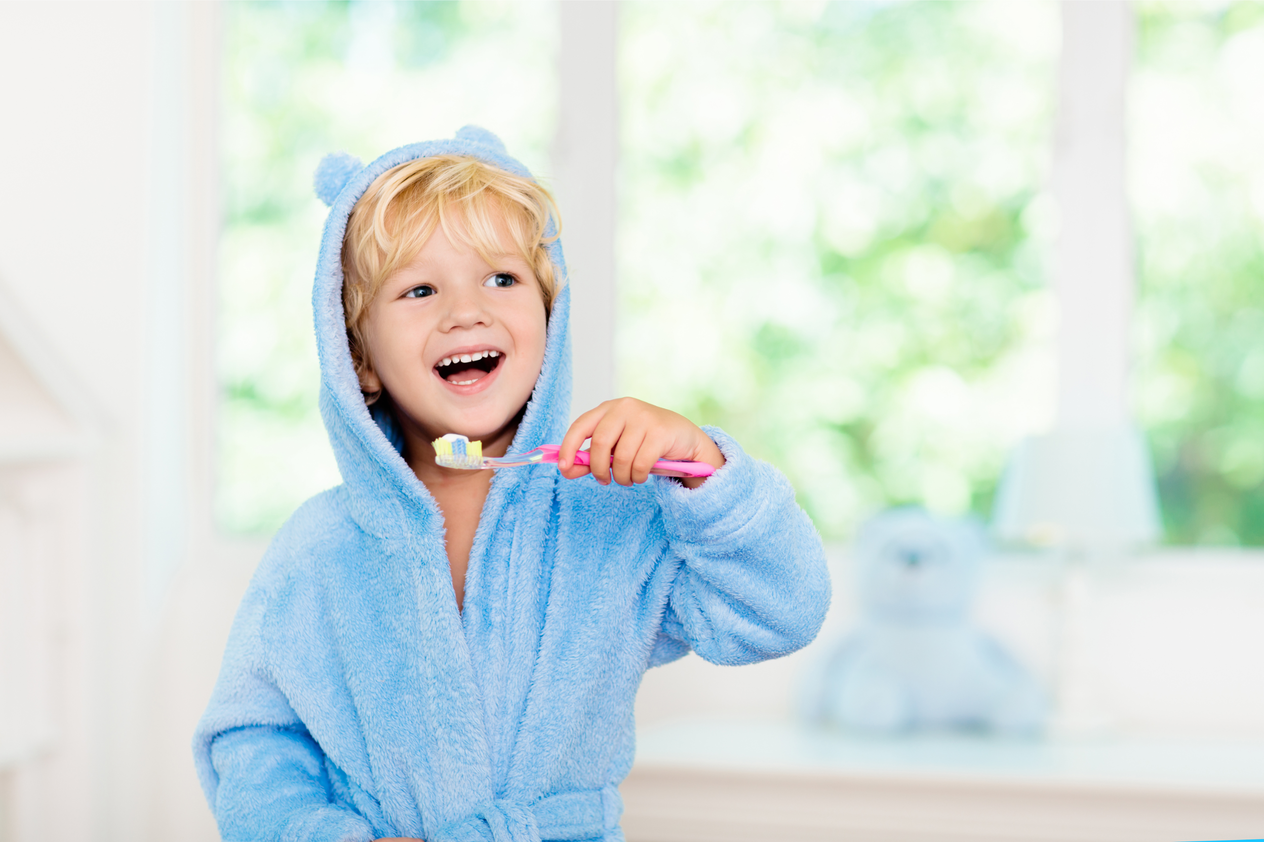 Child personal hygiene brushing teeth