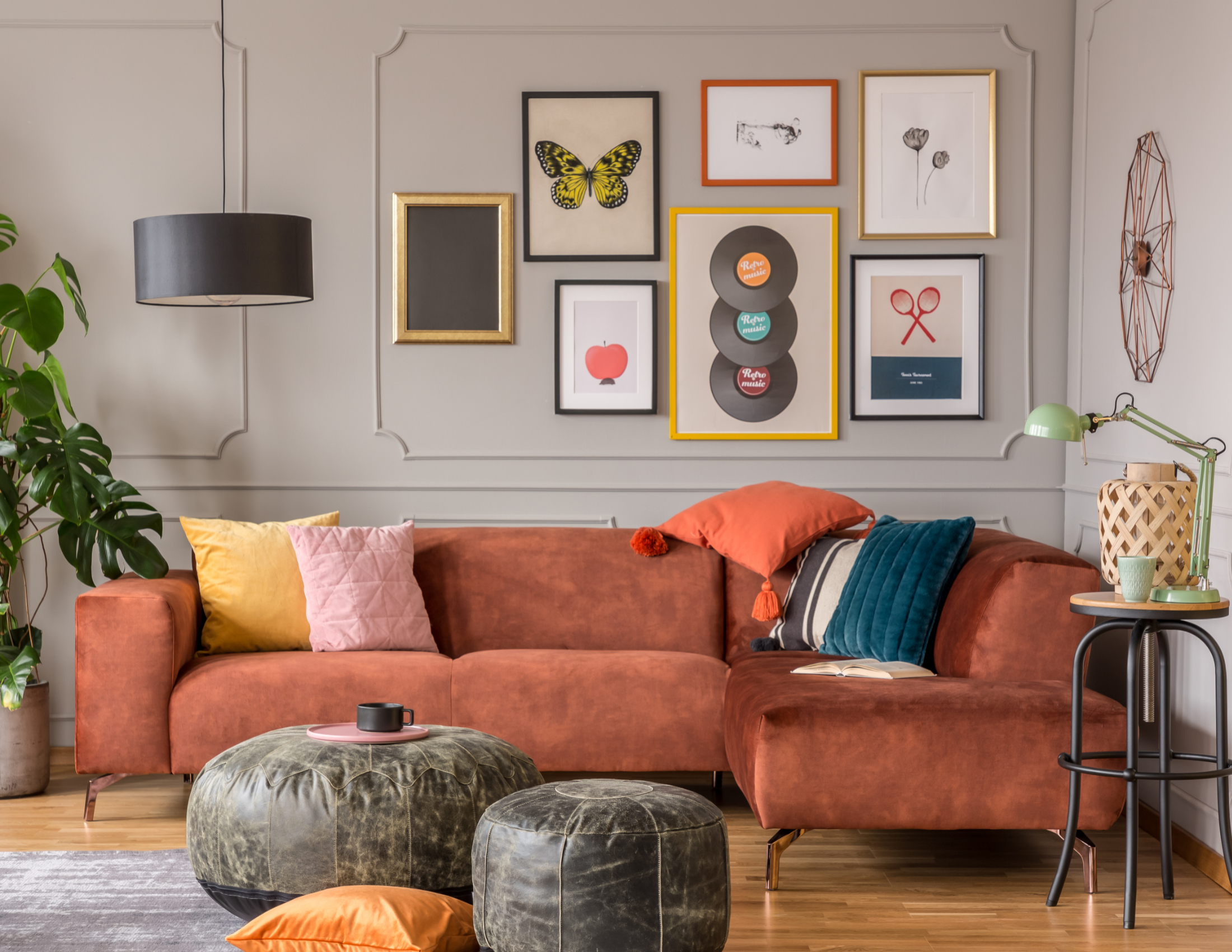 eclectic living space