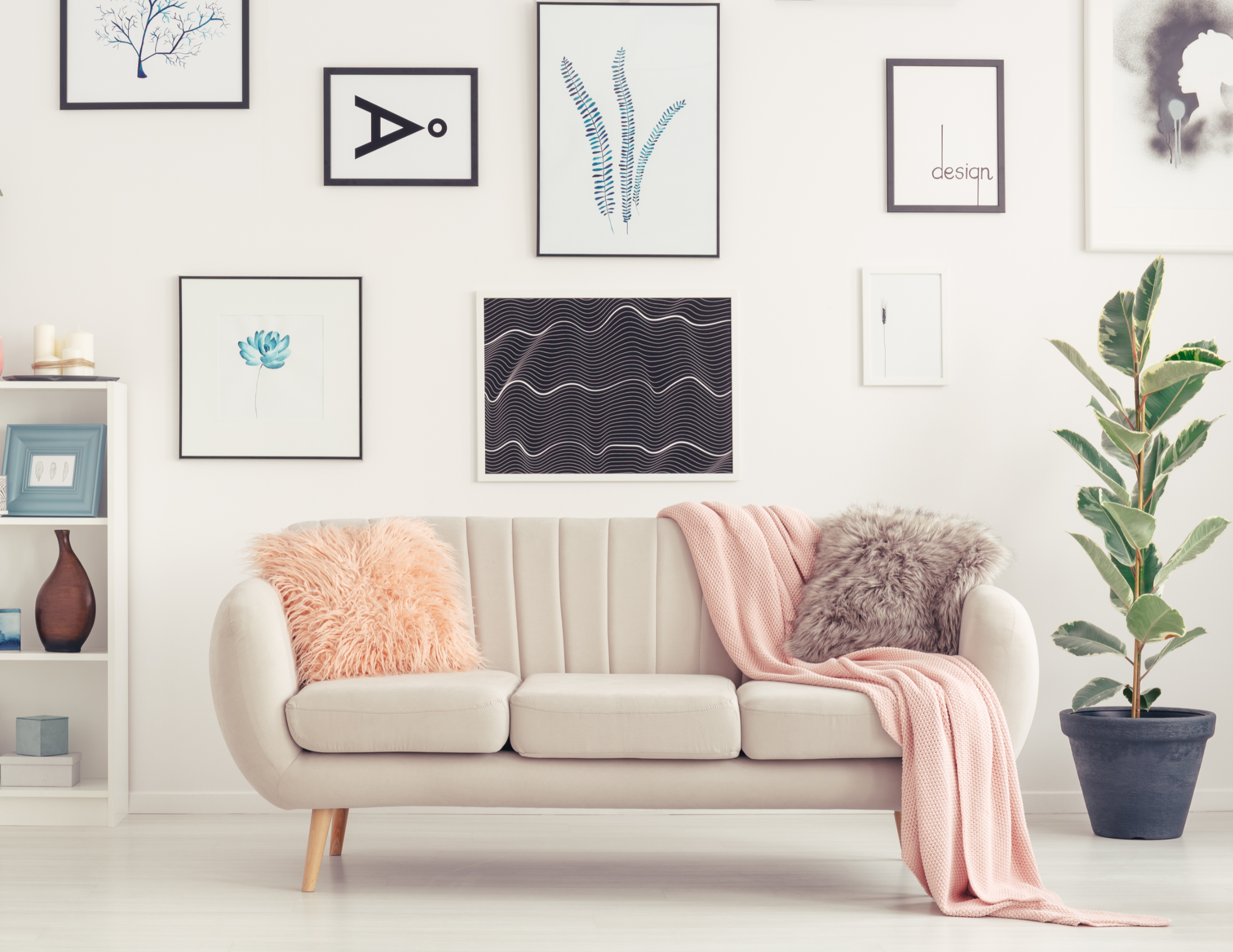 fluffy cushions to keep warm and cosy