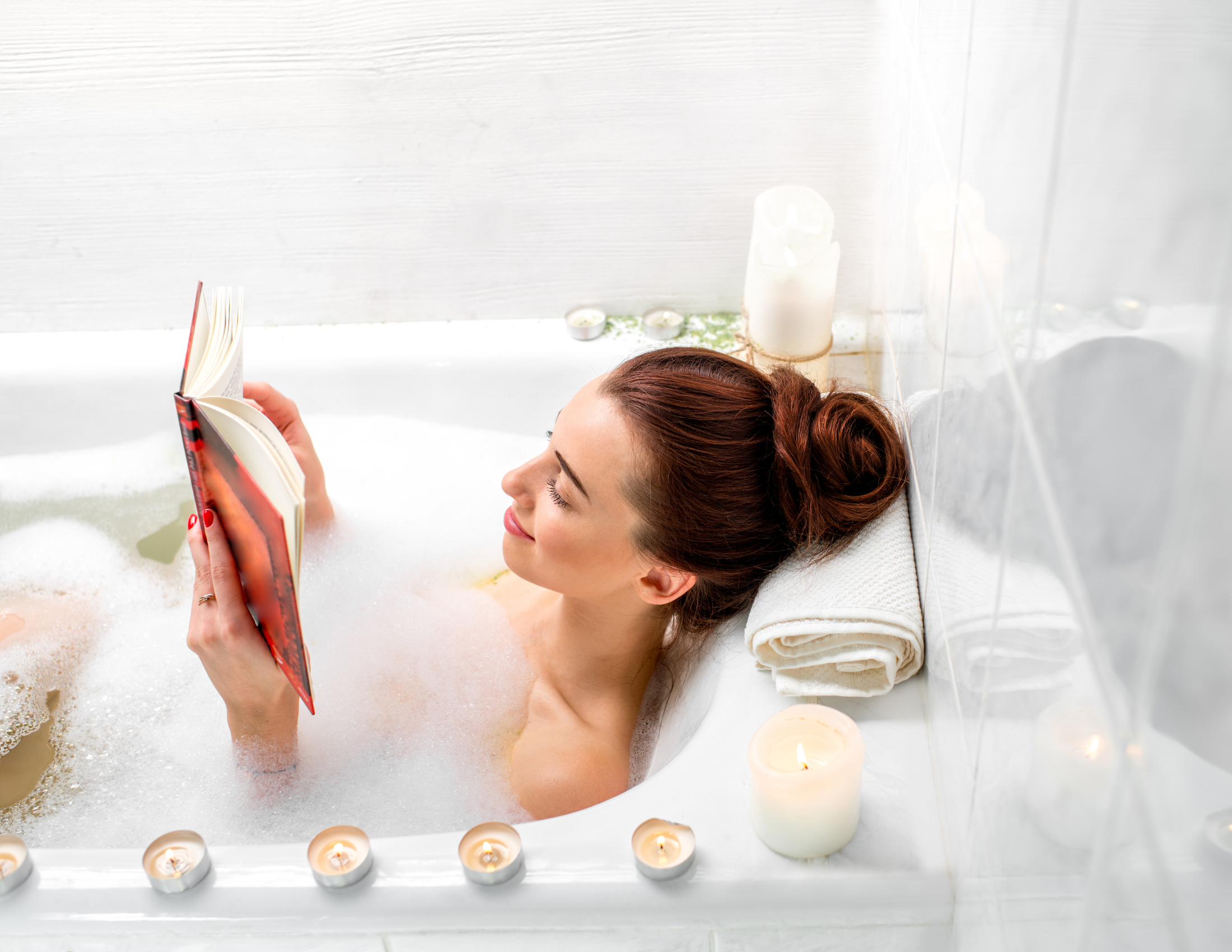 relaxing in the bath